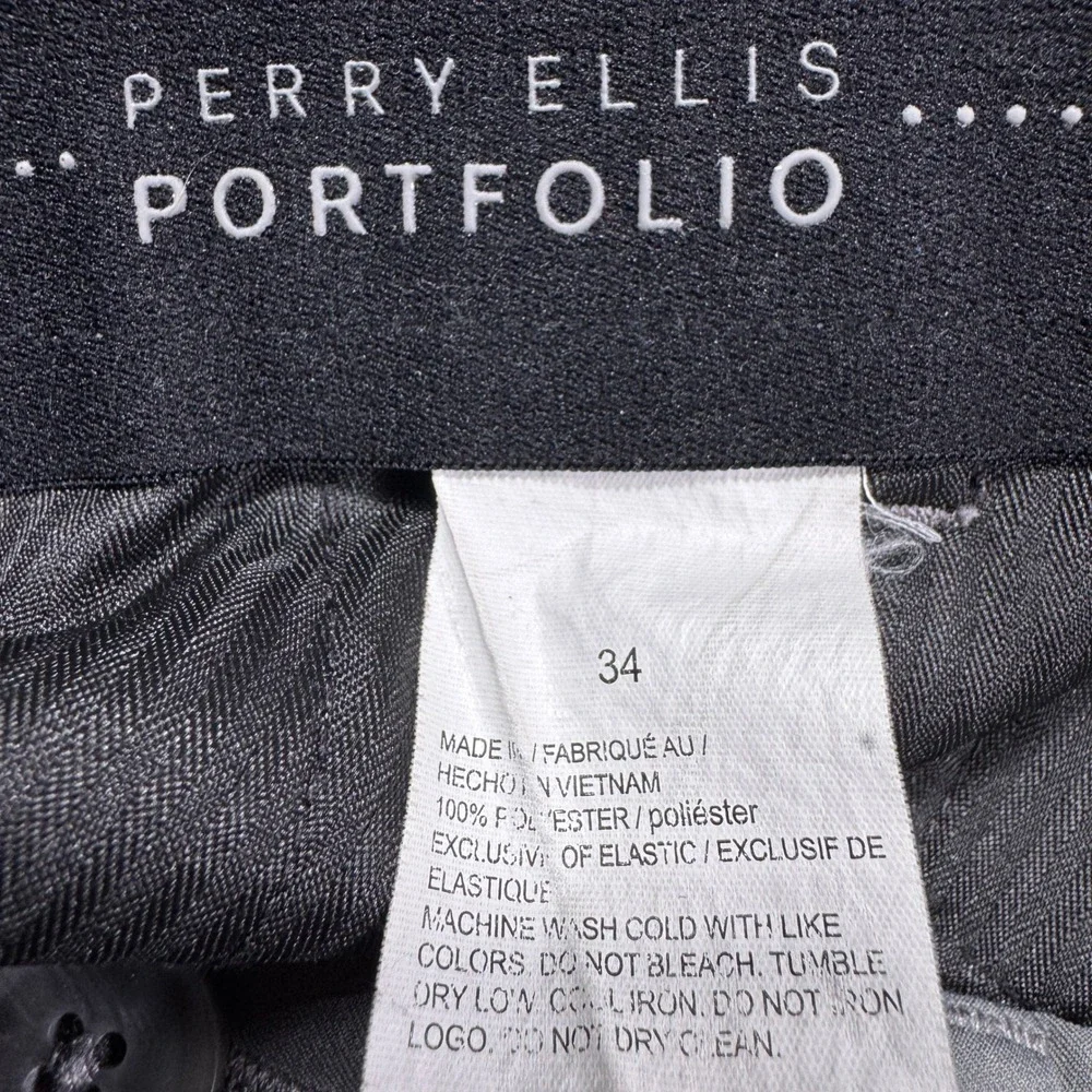 Perry Ellis Portfolio Mens Gray Performance Golf Shorts Flat‎ Front Size 34